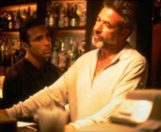 Duncan and Joe, talking serious at the Bar